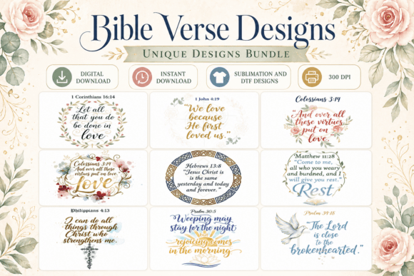 Bible Verses: Elegant Scripture Typography
