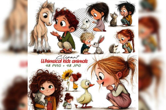 Bringing Stories to Life: The Art and Utility of Whimsical Watercolor Kids Clipart