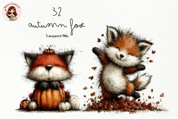 Enhancing Creative Projects with an Autumn Fox PNG Clipart Set