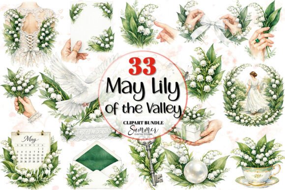 Evaluating the May Lily of the Valley Clipart Bundle for Spring Design Projects
