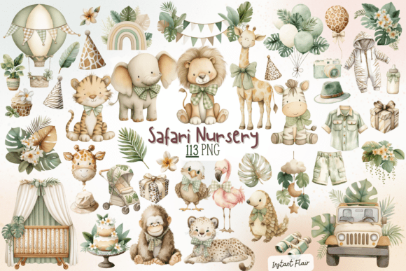 Evaluating the Safari Nursery Clipart Bundle for Design Projects