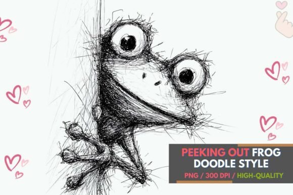 Funny Peeking Frog PNG Clipart Art Guide