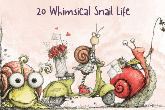 Storybook Whimsy Snail Clipart Set: A Guide to Using Whimsical Watercolor Graphics Effectively