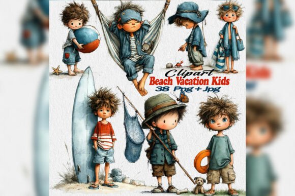 Strategic Visual Planning with Whimsical Summer Boys Beach Clipart