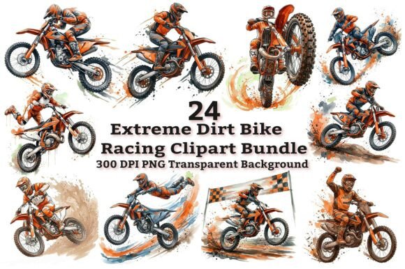 Strategic Visuals: Leveraging Extreme Dirt Bike Racing Clipart for Brand Impact