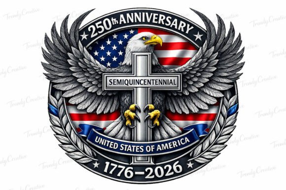 USA 250th Cross Eagle PNG: A Symbol of Faith, Freedom, and National Pride