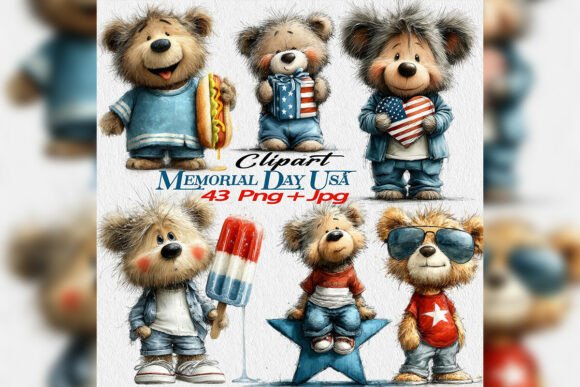 Whimsical Patriotic Bear Memorial Day: Blending Heartfelt Remembrance with Creative Expression